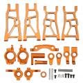 Zestaw CzęśCi do Ulepszania Metalu RC, Zestaw MontażOwy Ramienia Zawieszenia o Wysokiej WytrzymałośCi ze Stopu Aluminium do ZD Racing DBX 10 1/10 (Pomarańczowy)