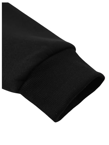 OYOANGLE Men's Contrast Color Drawstring Hoodie Patchwork Hooded Sweatshirt with Pocket4