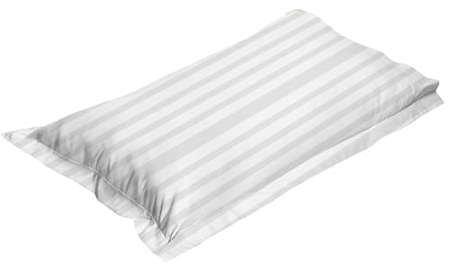 Image of 220 Cotton Feel Glace Cotton 1 Single Bedsheet with 1 Pillow Cover (90X60 Inch) White