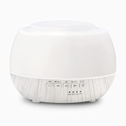 Image of Aromatherapy Essential Oil Diffuser,White Noise Machine,Mist Humidifier with 7 LED Color Lights,9 Soothing Sounds,Night Light,Timer, Waterless Auto Shut Off Sleep Sound Machine (White)