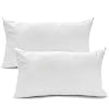 Kissen für Bett 40×80 cm Kopfkisse 2er Set Innenkissen Hypoallergene Anti-Milben Weiche Kissenfüllung mit Kissenbezug Baumwolle und Polyes. Abnehmbarem und Waschbaren Schlafkissen für Haus / Hotel