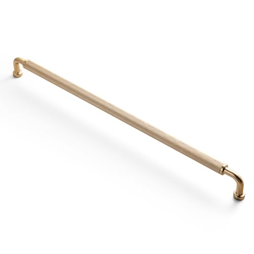 Image of Goo-Ki 6 Pack 12 5 /8 Inch Champagne Bronze Knurled Cabinet Pull Handle - Textured Non-Slip Grip, Classic Modern Design for Kitchen Cabinets & Furniture Drawers