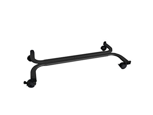 TECNOKIT, Carro Rectangular para Plantas y Flores, Dimensiones 78 x 37 cm, Tacos Ajustables, dotado de 4 Ruedas de plástico con Freno, Carga máxima 120 kg, Robusta Estructura de Acero (Negro)