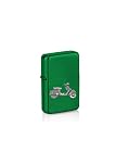 PPT18 Vespa Scooter pewter Pendant On A petrol wind proof Green Lighter