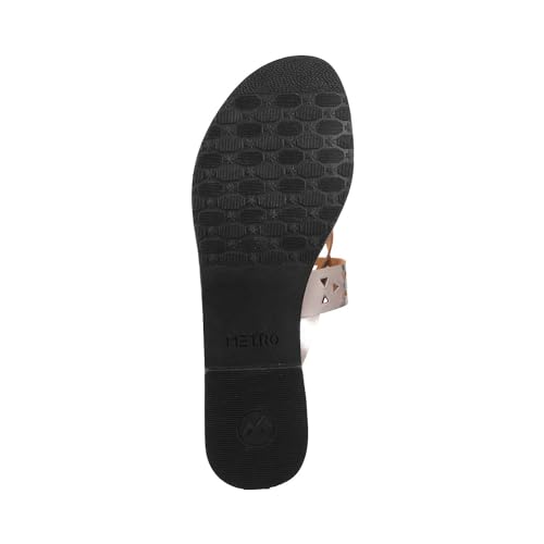 Image of Metro Women's Gold Faux Leather Slip-On Fashion Sandals