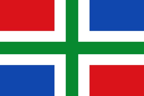 Drapeau Medium Groningue haut de gamme : format paysage de 0.96m² - 2