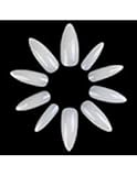 ECBASKET 500 PCS Long Stiletto False Nails Acrylic Nail Tips 10 Sizes Full Cover Fake Nails For DIY Nail Art (Natural)