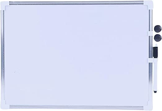 Whiteboard Double Sided Magnetic White Board Set with Marker Pen And 2 Magnet Pins For Charts, Checklists, Daily Planner, Grocery Lists, Selling Products, Meals Planner & Drawing (25x35 CM)