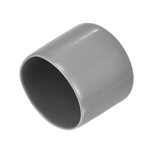 Image of uxcell 4pcs Rubber End Caps 35mm ID Vinyl Round End Cap Cover Screw Thread Protectors Light Gray, 30mm Height