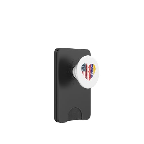 Corazón Banderas Venezolanas Americanas | Estados Unidos Venezuela PopSockets PopWallet para MagSafe