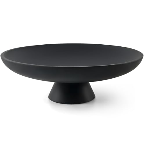 LIN CHUAN Large Decorative Bowl, Modern Resin Pedestal Bowl for