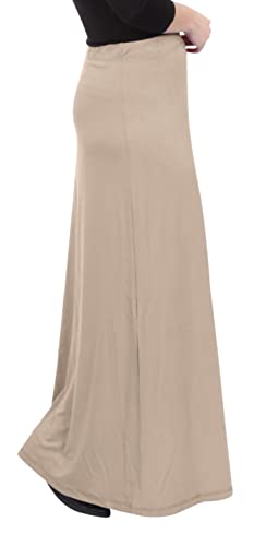 Kosher Casual Maxi A-Line Skirt for Women Elastic Waist in Lightweight Viscose Spandex2