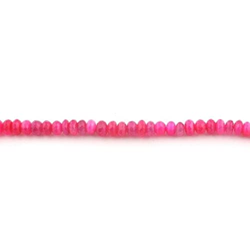 Perles rondelles chalcédoine rose 7mm-8mm pour créer vos bijoux d'été bohèmes SB3493