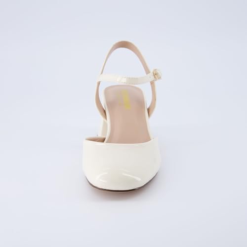 CUSHIONAIRE Women's Dancer Round Toe Block Heel Dress Shoe +Memory Foam, Wide Widths Available3