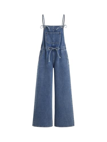 CIDER Denim Overalls for Women with Adjustable Straps