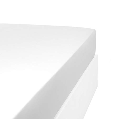 LINANDELLE - Drap Housse Coton Jersey Extensible Lit Double Articulé Papillon Cover