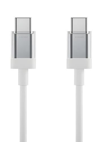 Image of 5Amp Type C to C Cable Compatible With Nothing Phone 1, 2, 2A, 2A Plus - Rapid Charging & Data Cable for USB-C Devices, Earbuds, Laptops, Smartphones - White