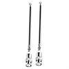 Glewi 2-Pack 7-Section Telescopic BNC Antenna, 25-1300MHz VHF UHF AM FM, for Radio Scanner Receiver Ham for Walkie Talkie, Silver #3
