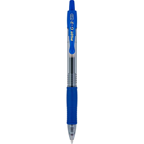 Pilot G2 Retractable Premium Gel Ink Roller Ball Pens, Bold Point, 4-Pack, Blue Ink (31084)