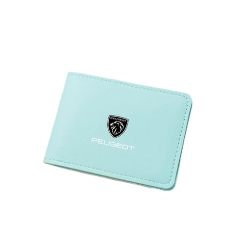 JYHBAQWN Geldbörsen Ausweis Kartenhüllen Geldklammern Scheckbuchhüllen Portmonee für Peugeot 2008 206 207 3008 301 307 308 308S e2008 Damen Herren Gift Zubehör,Normal-Bluestyle