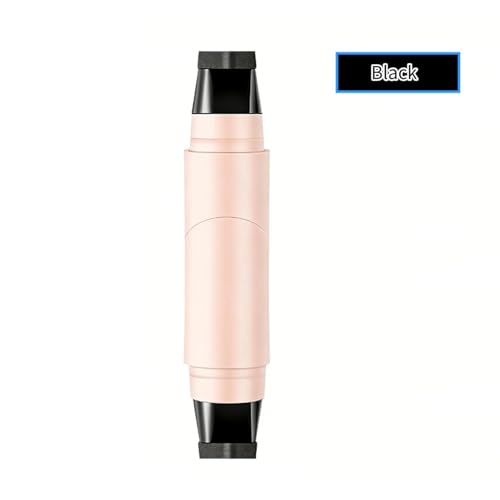 Eyeliner marcador 2 en 1 doble punta giratoria negro miniatura 2