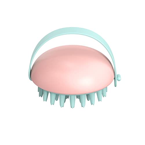 Para Qinghengyong Ducha Cepillo para el cabello Correa elástica Cabeza Masajeador para el cuero cabelludo Masaje de relajación, Rosado Cover