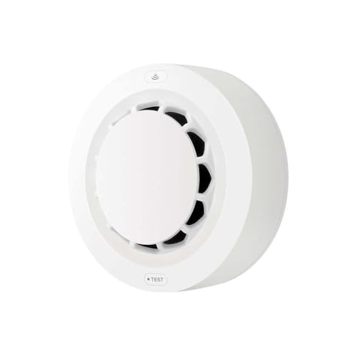 Image of BLACKPOOL Smart Smoke Detector with WiFi & Bluetooth Connectivity - 90dB Alarm and Mobile App Notifications