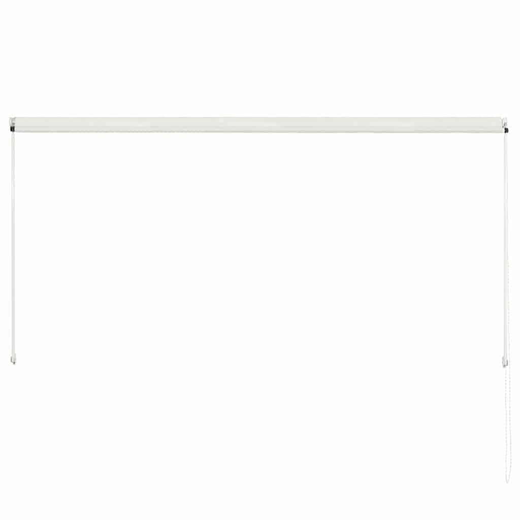 Einziehbare Markise 250x150 cm Creme Balkonmarkise mit Handkettenzug und Stützstange Manueller Sonnenschutz Fensterbeschattung für Terrasse Balkon Garten