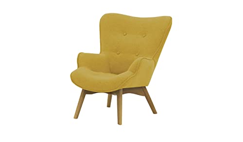 Nordville Bloomy Sessel Mini Für Kinder Ontario- Ohrensessel in Landhaus-Stil | Der perfekte Polstersessel für entspannte, Lange Fernseh- und Leseabende (Yellow, Eiche hell) Cover