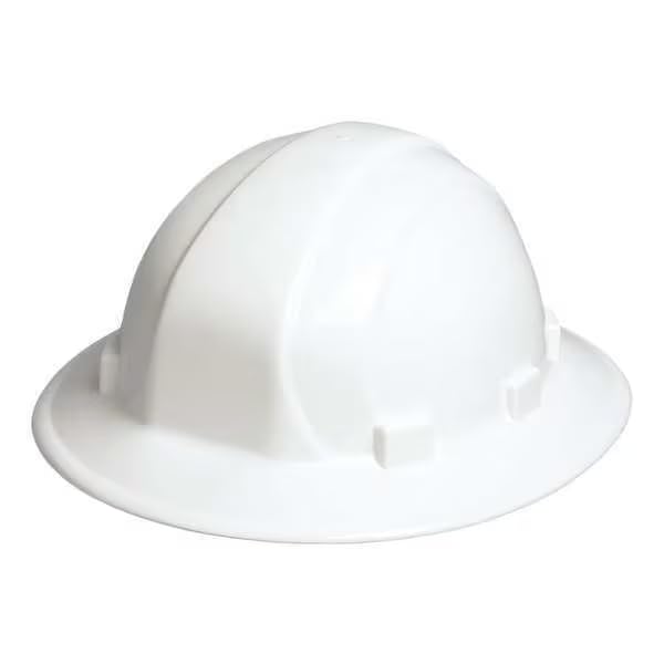 Hard Hat, Polyethylene, 6 Point Pinlock, Type 1, Class E, White, Mfr: 19501-A