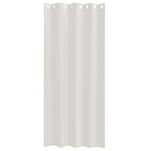 Rideaux en voile contre le vis-à-vis lot de 2 rideaux crème polyester 245x140 cm