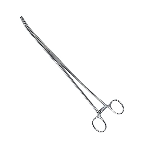Image of SurgicalOnline 2-Piece Curved & Straight 10 inch Hemostat Set - Stainless Steel Locking Tweezer Clamps - Ideal Hemostats for Nurses, Fishing Forceps, Crafts and Hobby