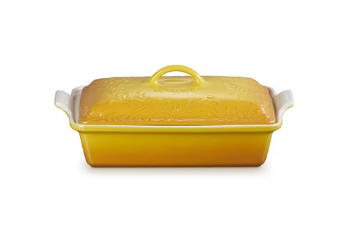Image of Le Creuset Stoneware Covered Rectangular Casserole, 12 inch x 9 inch, Nectar