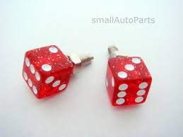 Red Glitter Tag Bolts set of 2.