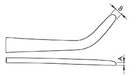 Heavy Duty Tweezers Style 7325B Anti-Acid/Anti-Mag SS Type SA