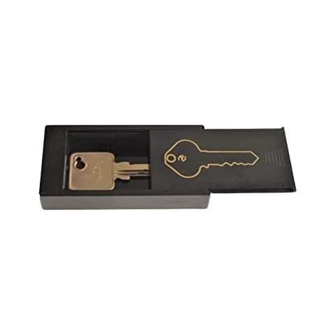 Omana Hide Key Magnetic Key Holder Emergency Key Box Secret Key Safe Spare Key Car Home House Key Hide, Black Cover