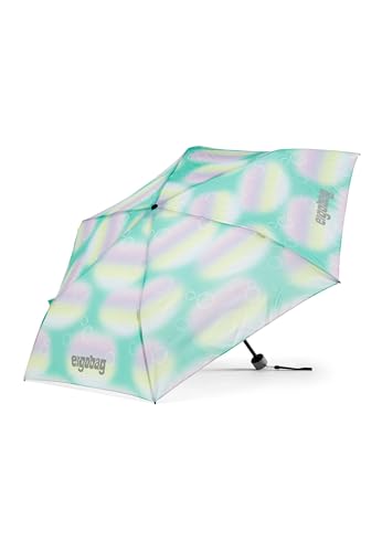 ergobag Regenschirm Kinderschirm für die Schultasche ultraleicht und klein mit Tasche reflektierend windfest ZauBärwelt - Mint