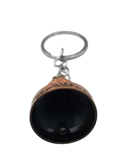 Image of Classic Antique Tibetan Temple Bell Shaped Keyring for Gift Gaurdian bell for Car Bike Bags Metal Key ring Key Chain Bag Charm Gift