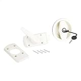  Cerradura blanca perla con asa para puerta de caravana con apertura derecha + cilindro y llaves.