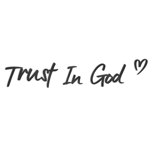 Zzbakress Trust In God Christian Wall Decor Metal Black Scripture Wall Art