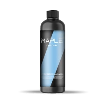 Image of Maple Car Care Premium Tyre Dressing Gel 1L | Long-Lasting Deep Black Tyre Polish & Shine | UV Protection Non-Greasy Formula Prevents Fading, Cracking & Dryness | Restores Tyres to Fresh New Look
