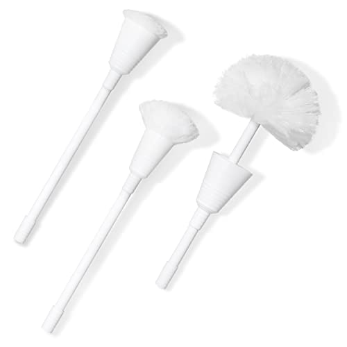 Don Aslett Johnny Mop | Set of 3 Toilet Brushes | 14 Handle to Easily Clean Toilet or Shower | Scratch Free Bowl Swab | Safe to Use with Your Favorite Toilet Bowl Cleaner
