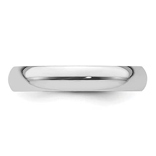 Ice Carats Platinum 4Mm Half Round Wedding Band Ring Size 10 Classic Domed Fashion Jewelry For Women Gifts For Her #TOP4