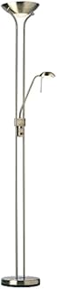 National Lighting Mother and Child Uplighter Floor Lamp with Reading Light - Antique Brass Finish Floor Lamps for Living Room R7s/G9 Bulbs (Not Included)