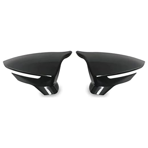 2 delar ABS Plast Spegelskydd Kepsar RearView Cover Piano Svart,För Seat Leon MK3 MK3.5 2013-2019
