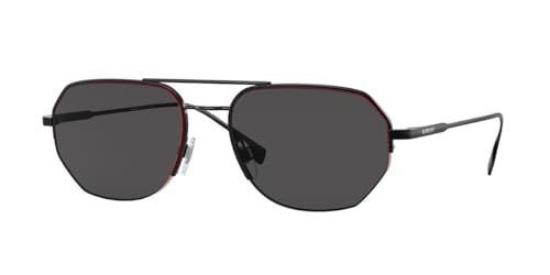 BURBERRY Sunglasses BE 3140 100187 Henry Nero Grigio Con Bordo Ro