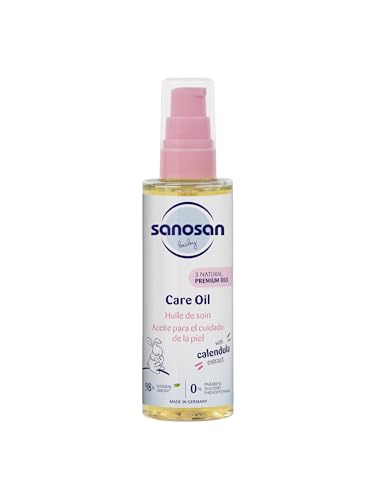 Sanosan Baby Care Oil | With Almond Oil, Organic Olive oil & Sunflower Seed Oil | Biodegradable - 100ml