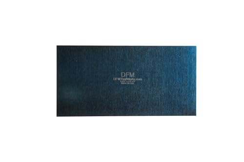 DFM Tool Works Rectangle Card Scraper - Precision Cabinet Multi-use Scraper for Woodworking Wood Fine Finishers Glue Scraper Quality Handcrafted Card Shaping Tool - Made in USA 1 Quantity - Blue