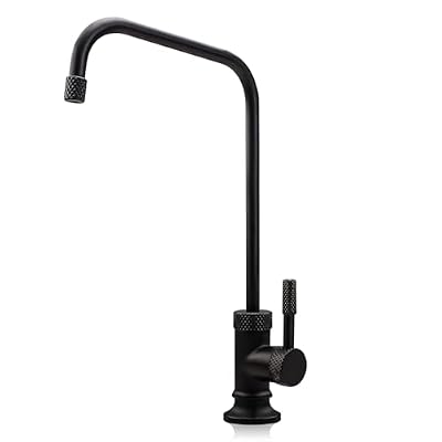 Matte Black Drinking Water Faucet, Lead-Free Water Filter Faucet, Reverse Osmosis Faucets for Kitchen Sink 304 Stainless Steel RO Faucets