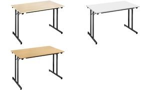 sode matub tpmu128en Table pliante 1200 x 800 mm, érable/noir